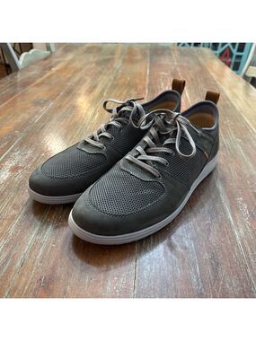 Samuel Hubbard Gray Leather Perforated Sneakers US 12W